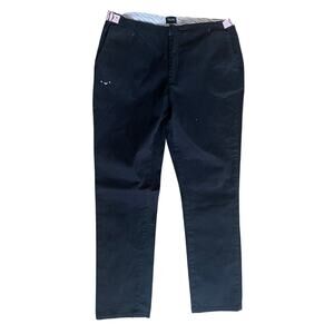 TSUKI Black Cotton Twill Men's Straight Leg Pants Size 36